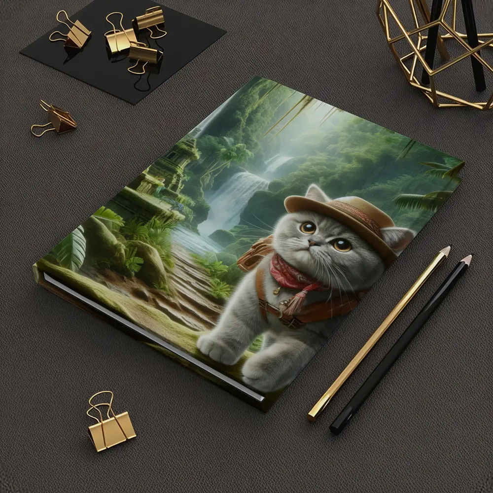 Gray Cat Explorer Jungle Waterfall Adventure – Notebooks