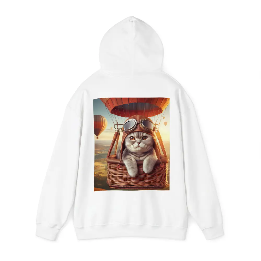 Scottish Fold Cat Pilot Hot Air Balloon – Hoodies