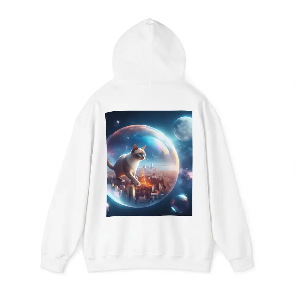 Siamese Cat Floating City Space Bubble – Hoodies