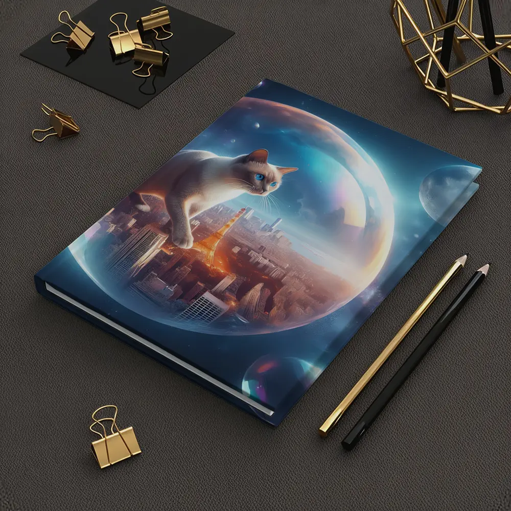 Siamese Cat Floating City Space Bubble – Notebooks
