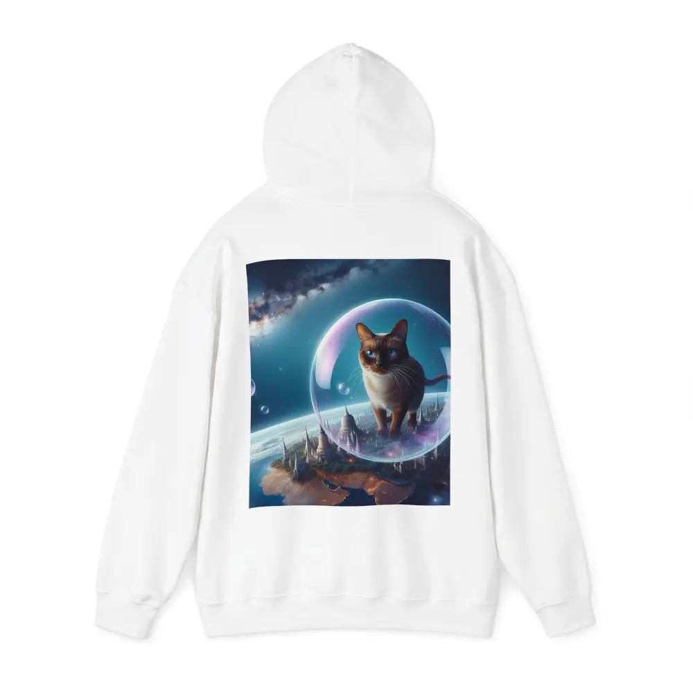 Burmese Cat Floating Space Fantasy Cityscape – Hoodies