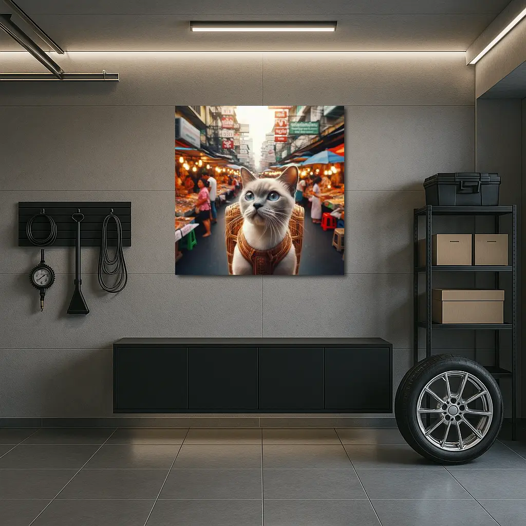 Siamese Cat at Bangkok Thailand Street Market – Wall Art