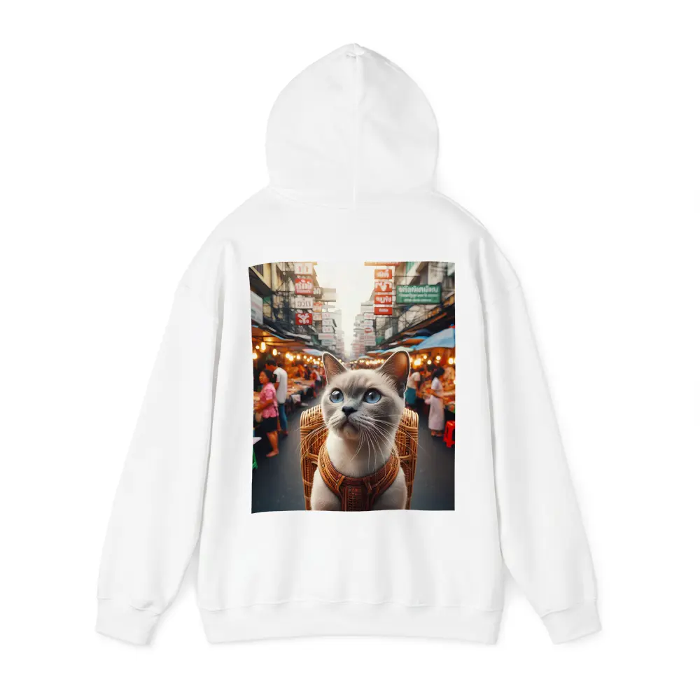 Siamese Cat at Bangkok Thailand Street Market – Hoodies