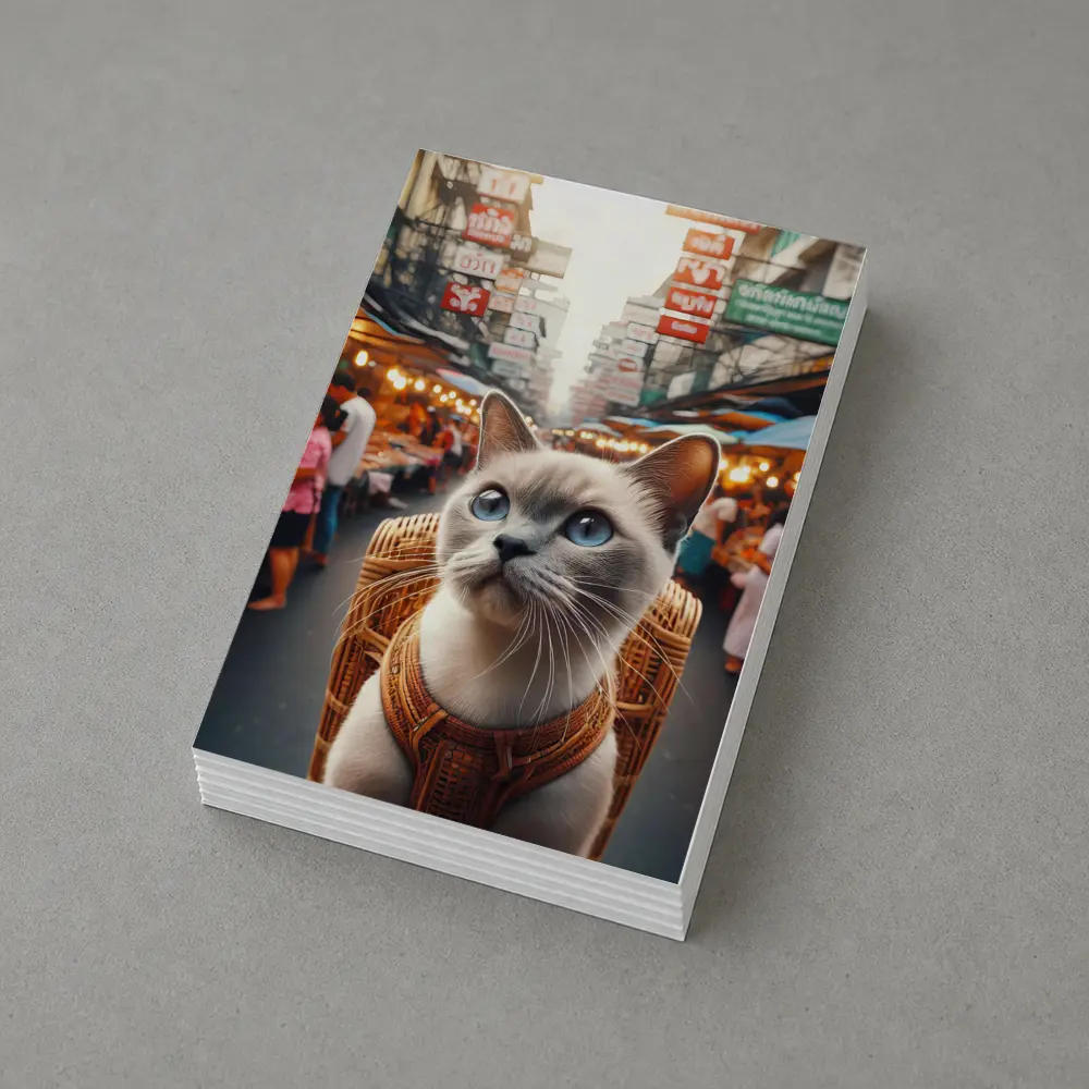 Siamese Cat at Bangkok Thailand Street Market – Postcards