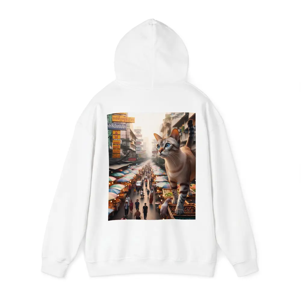 Tonkinese Cat Over Bangkok Thailand Street Market – Hoodies