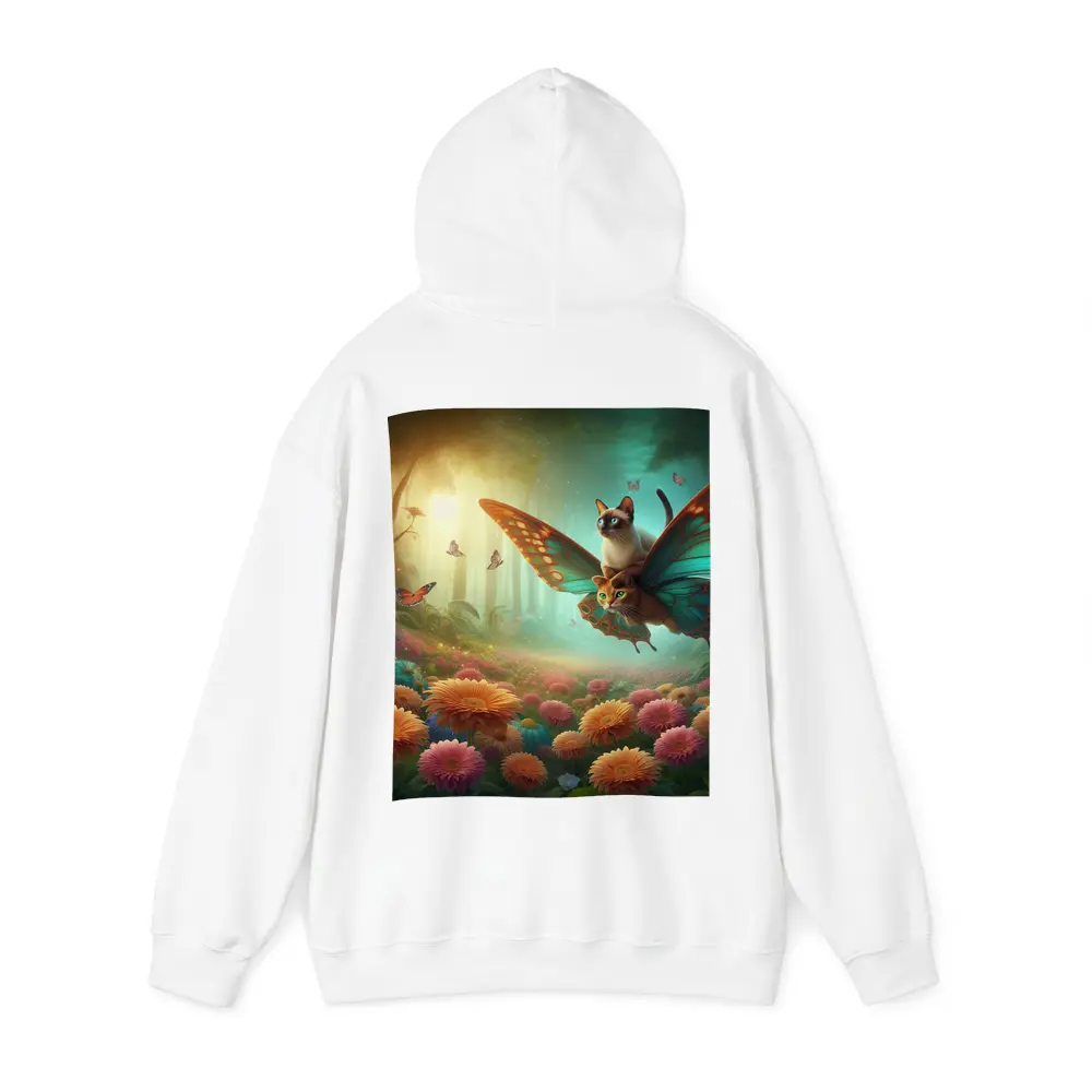 Siamese Cats Butterfly Wings Fantasy Flower Garden – Hoodies