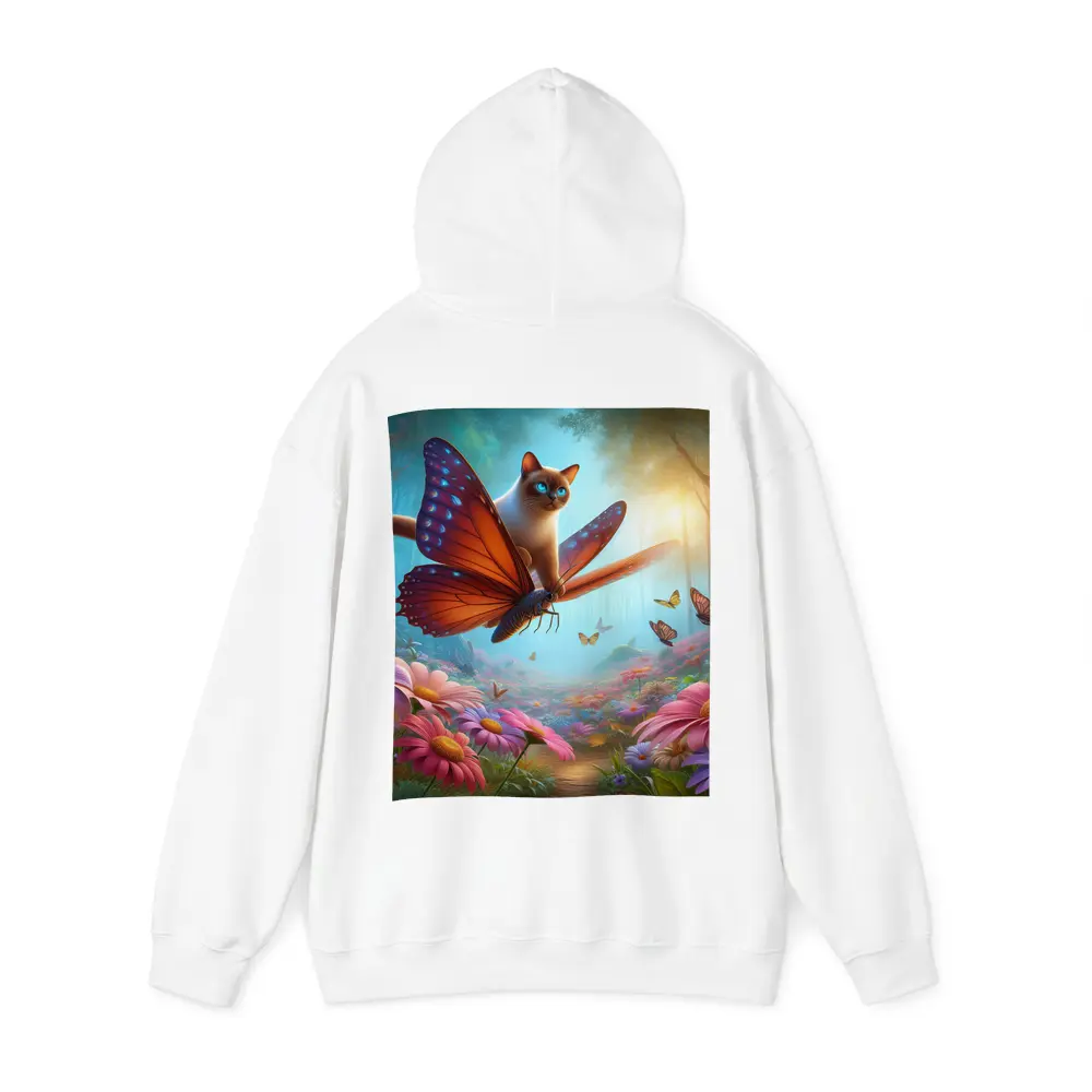 Siamese Cat Butterfly Wings Fantasy Flower Forest – Hoodies