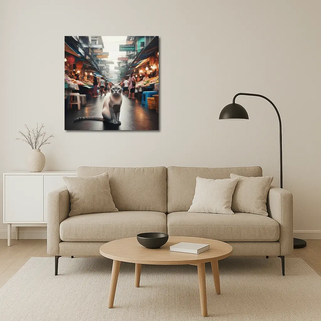 Siamese Cat Bangkok Thailand Street Market – Wall Art