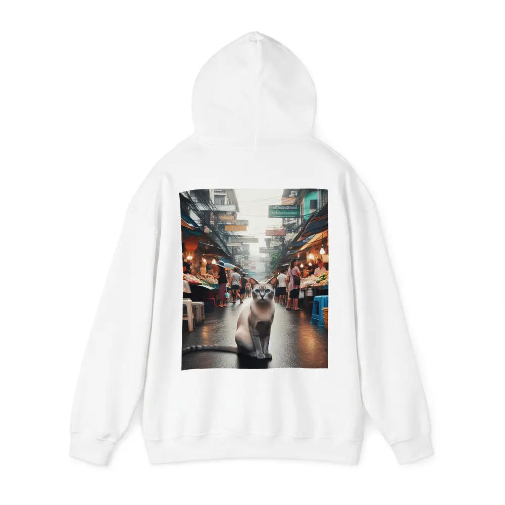 Siamese Cat Bangkok Thailand Street Market – Hoodies