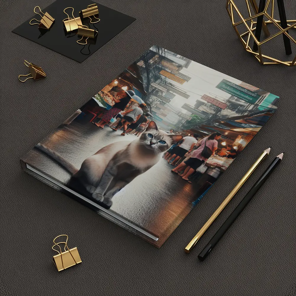 Siamese Cat Bangkok Thailand Street Market – Notebooks