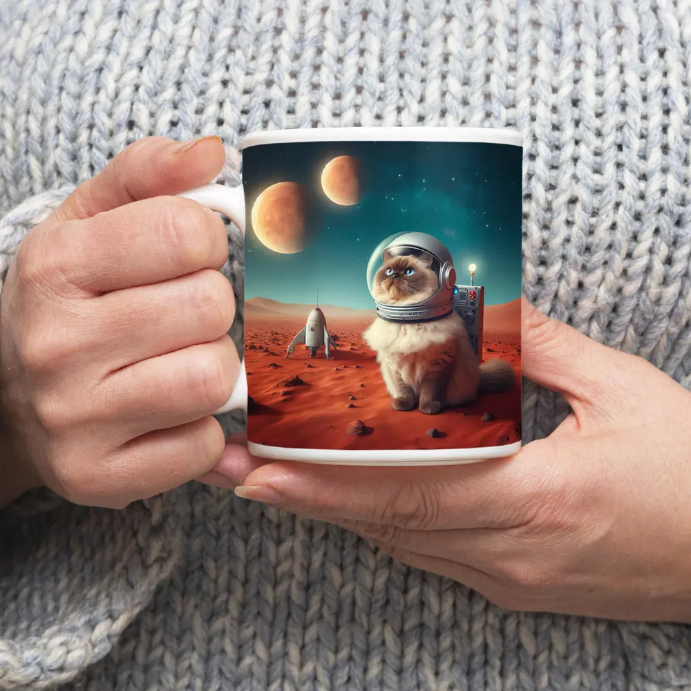 Himalayan Cat Astronaut Red Planet Space – Mugs