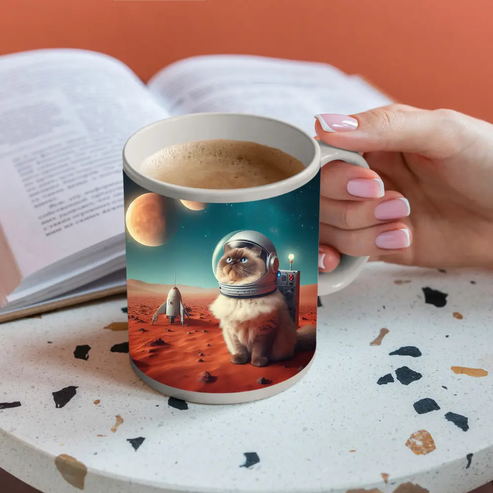 Himalayan Cat Astronaut Red Planet Space – Mugs