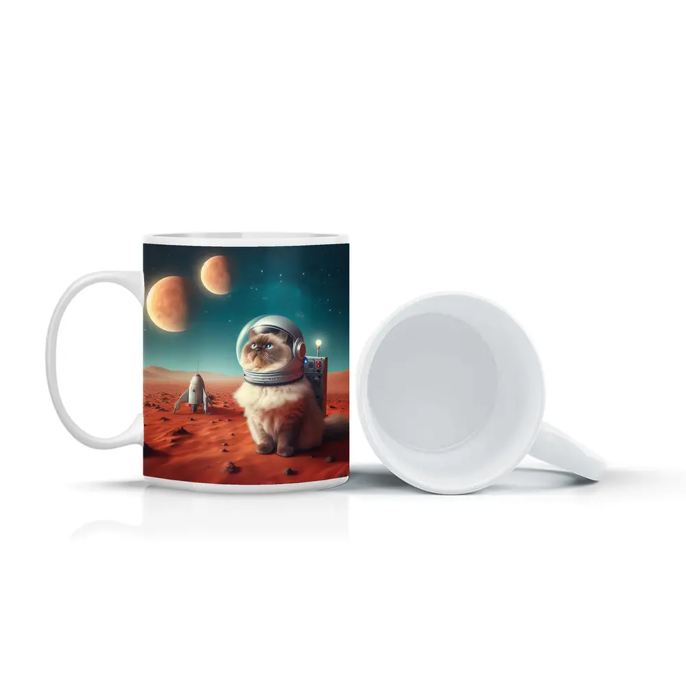 Himalayan Cat Astronaut Red Planet Space – Mugs