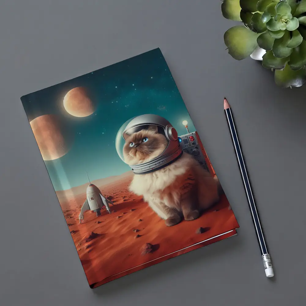 Himalayan Cat Astronaut Red Planet Space – Notebooks