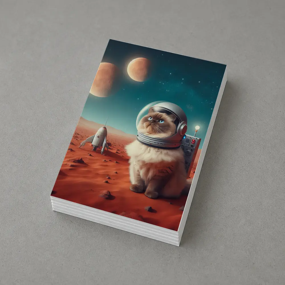 Himalayan Cat Astronaut Red Planet Space – Postcards