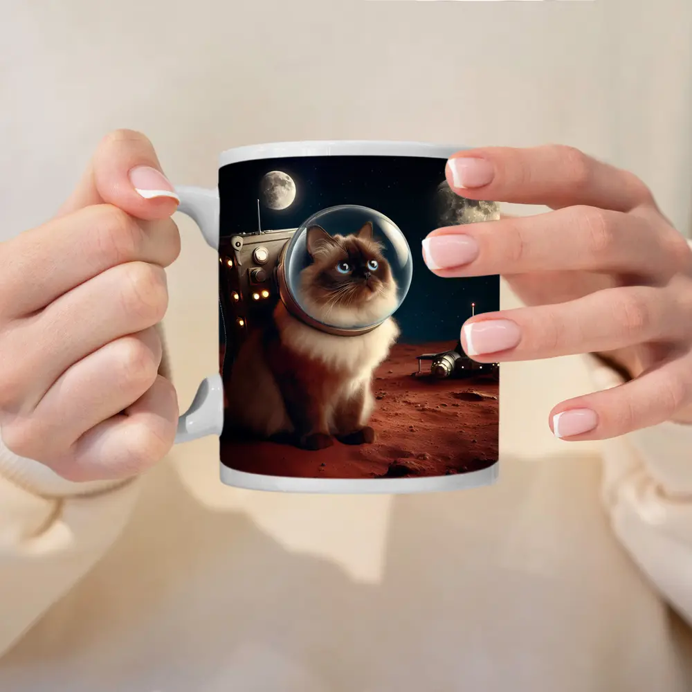 Himalayan Cat Astronaut Space Moon Surface – Mugs