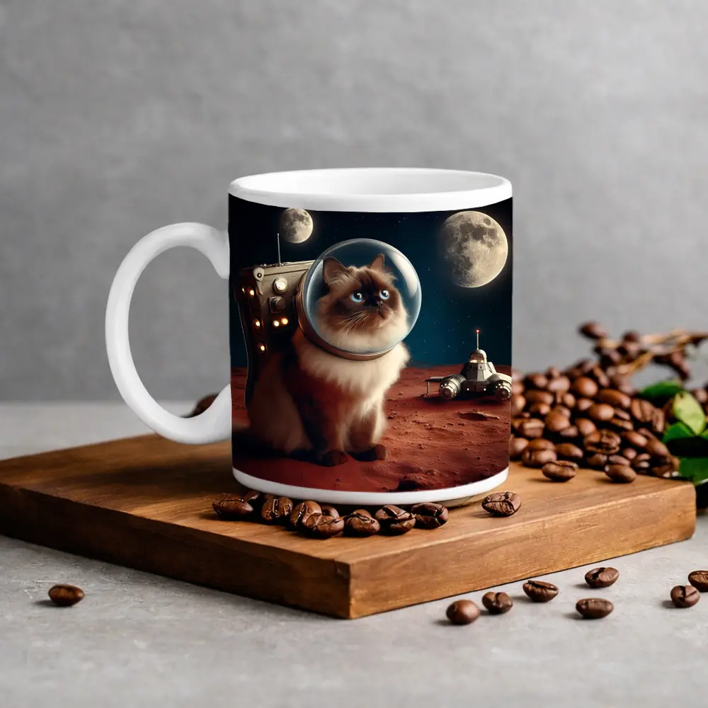Himalayan Cat Astronaut Space Moon Surface – Mugs