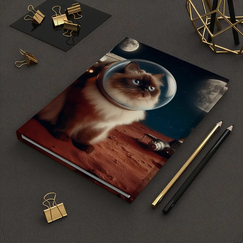 Himalayan Cat Astronaut Space Moon Surface – Notebooks