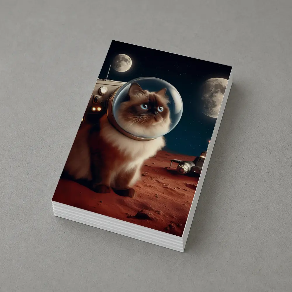 Himalayan Cat Astronaut Space Moon Surface – Postcards