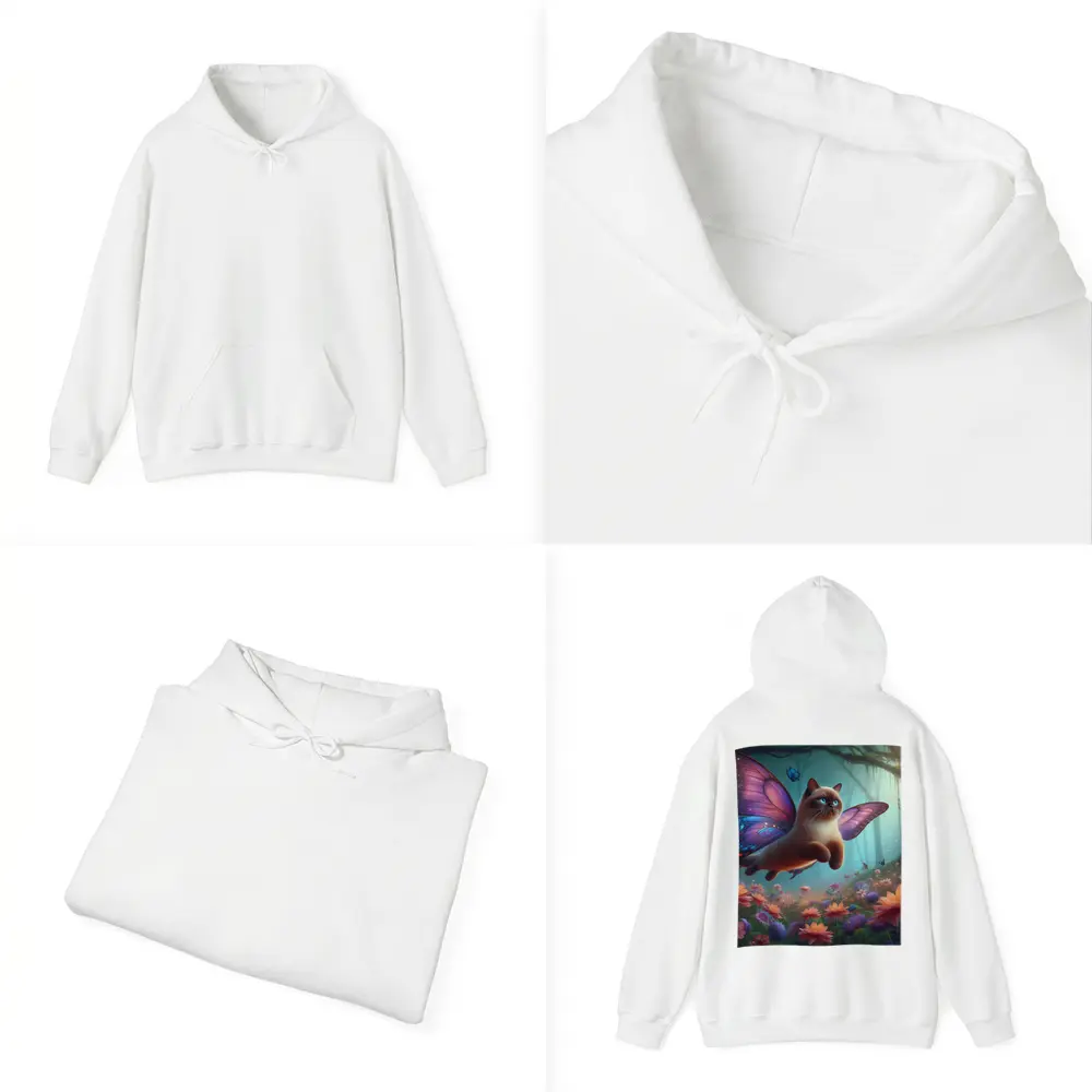 Siamese Cat Butterfly Wings Fantasy Forest – Hoodies