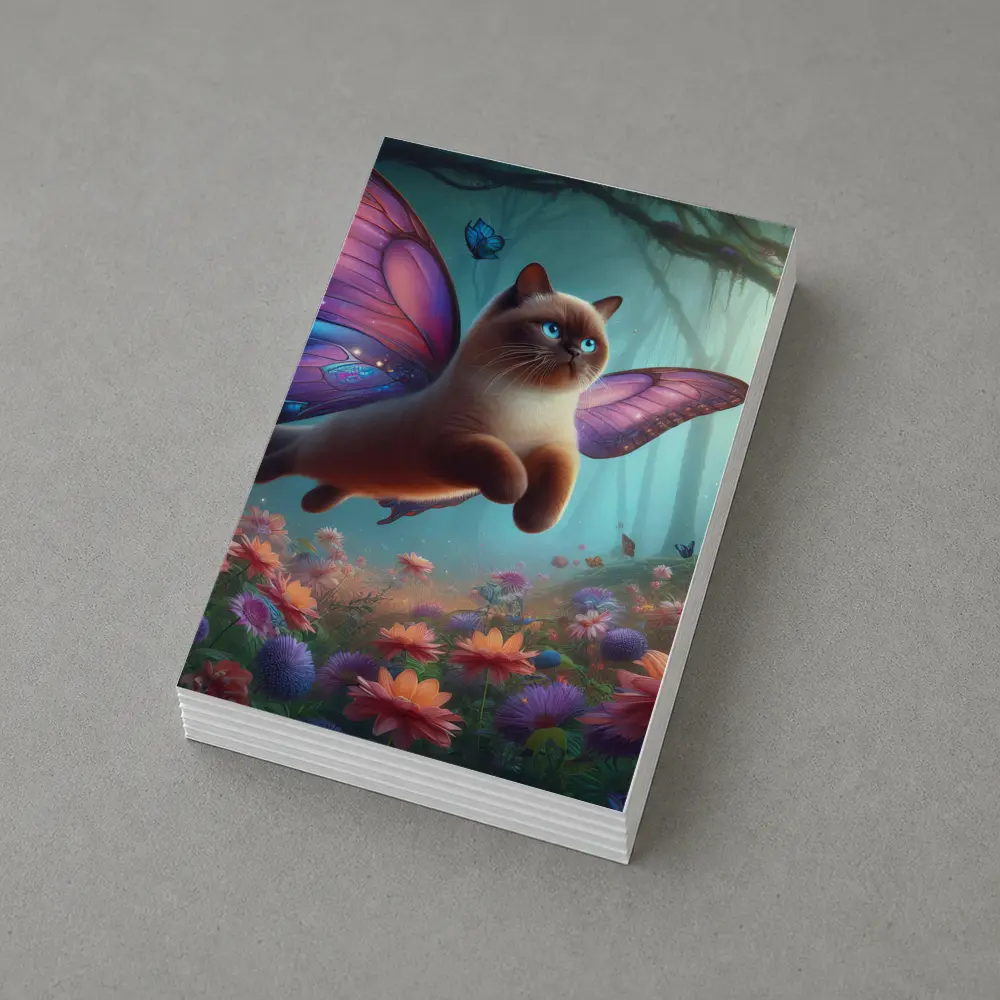 Siamese Cat Butterfly Wings Fantasy Forest – Postcards