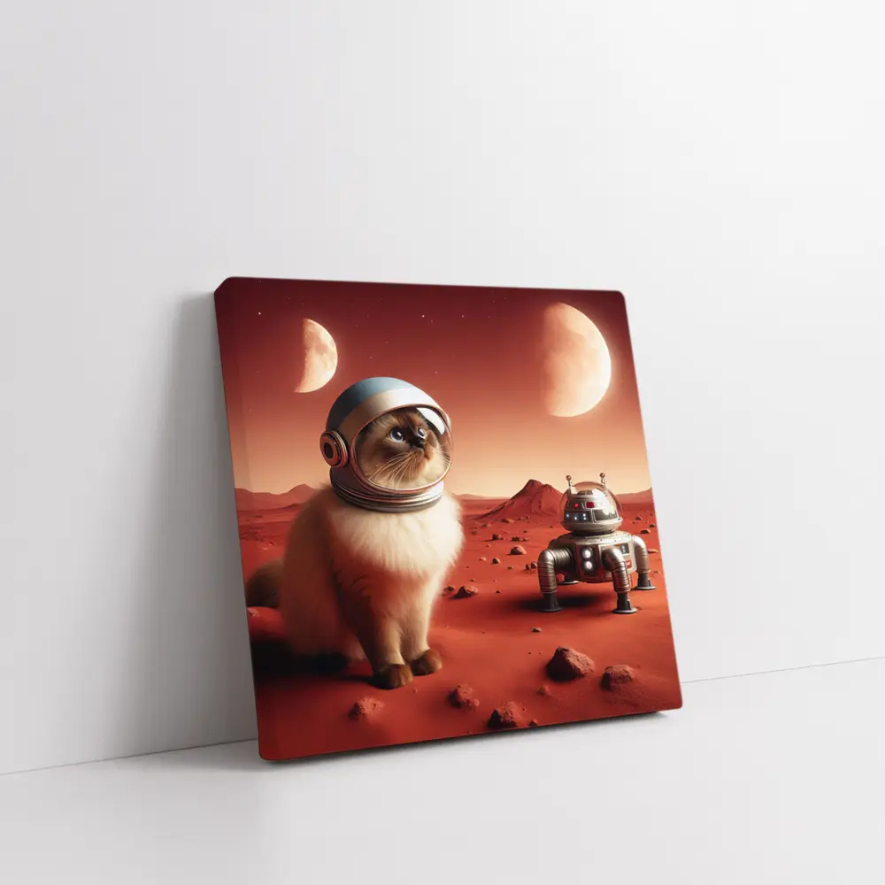 Himalayan Cat Astronaut on Mars Planet – Wall Art
