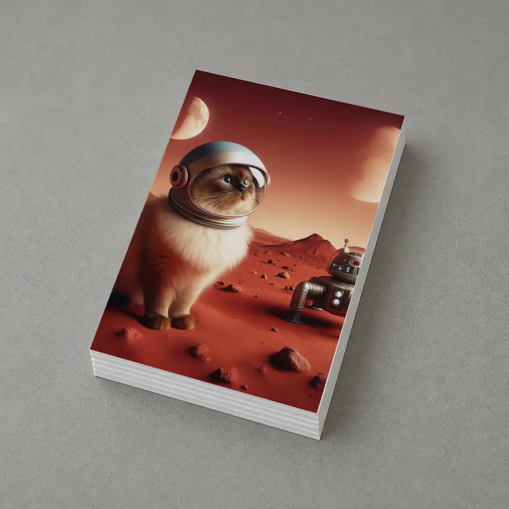 Himalayan Cat Astronaut on Mars Planet – Postcards