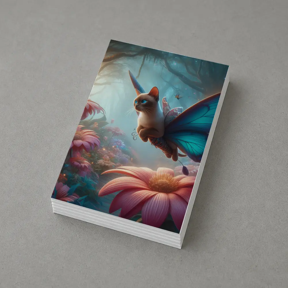 Siamese Cat Butterfly Wings Fantasy Forest – Postcards