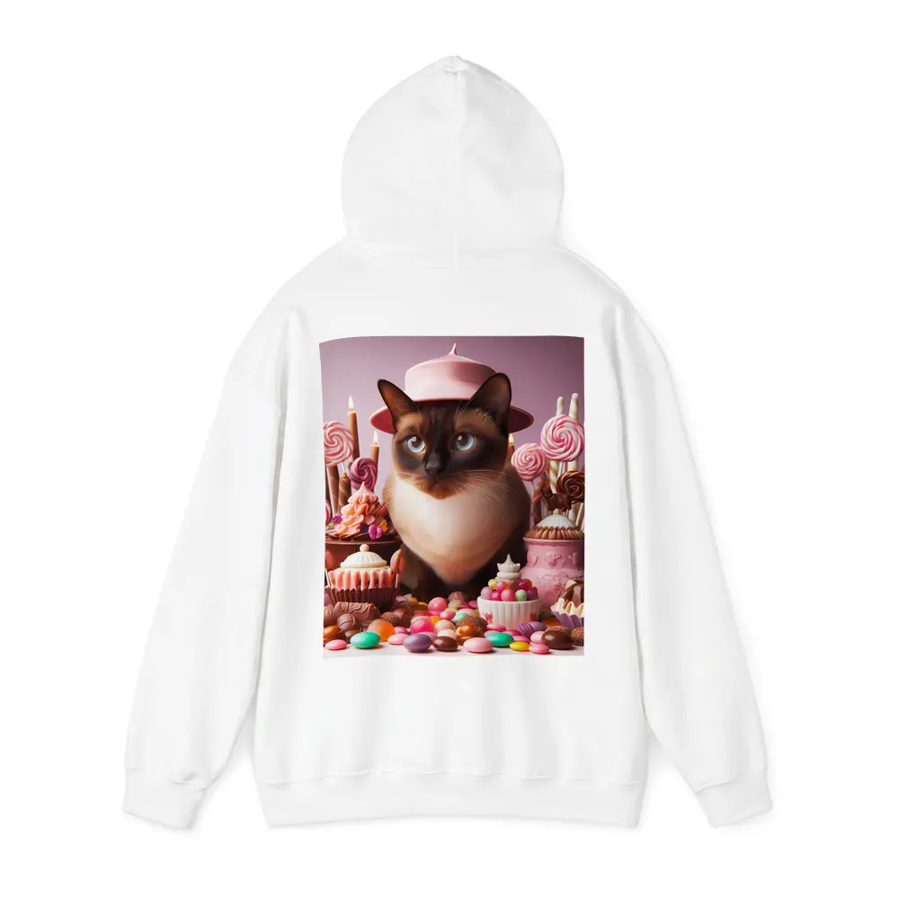 Siamese Cat Pink Hat Candy Sweets – Hoodies