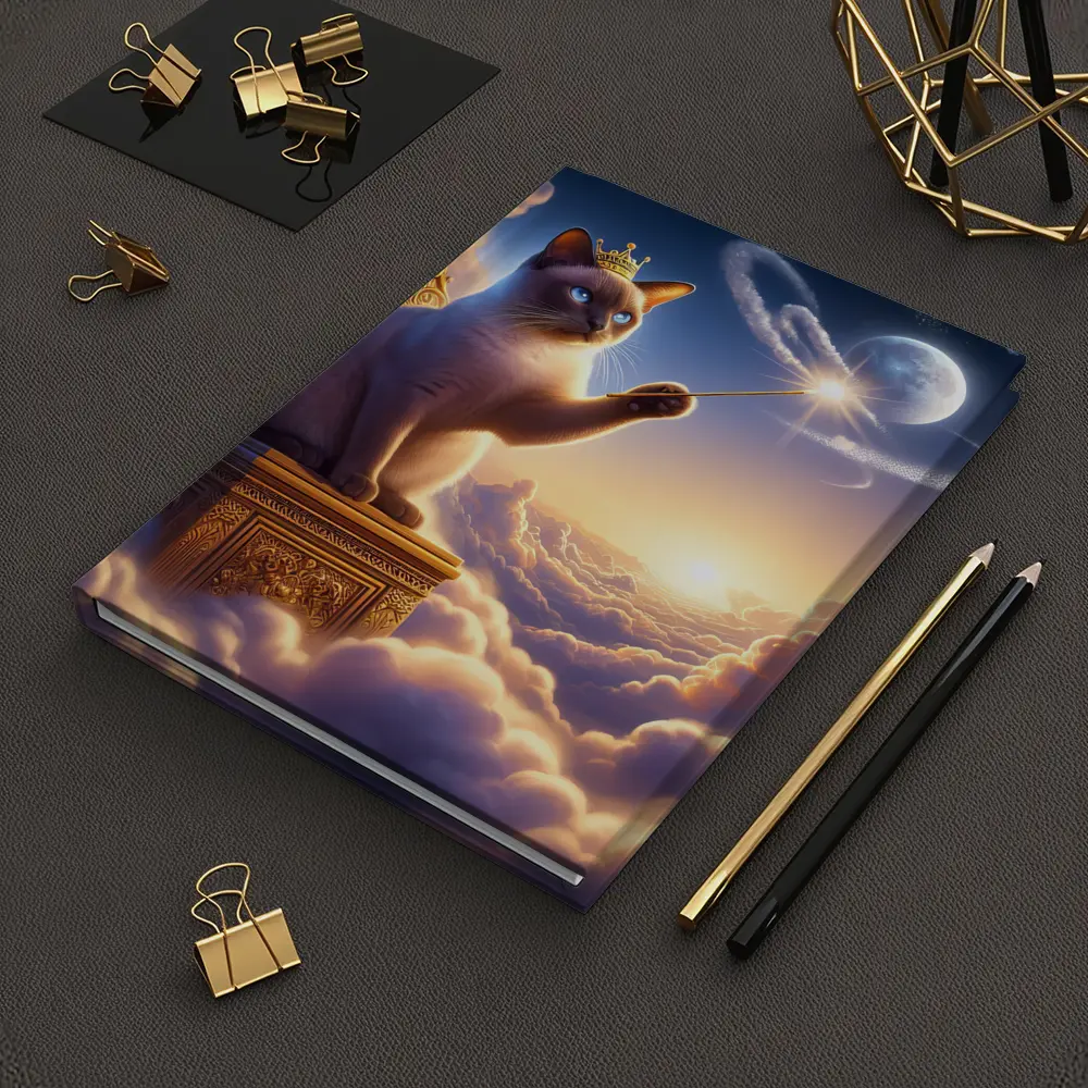 Siamese Cat King Magic Wand Clouds – Notebooks