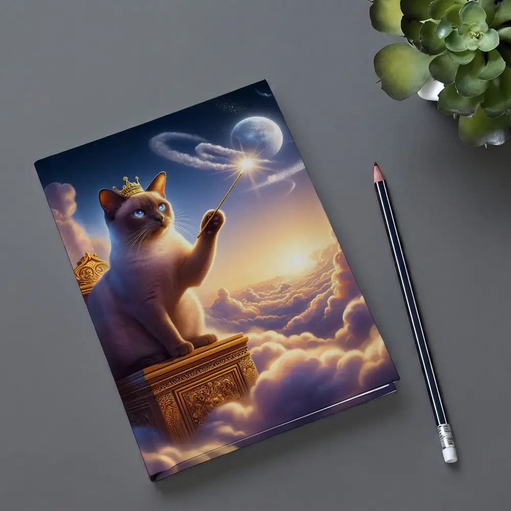 Siamese Cat King Magic Wand Clouds – Notebooks