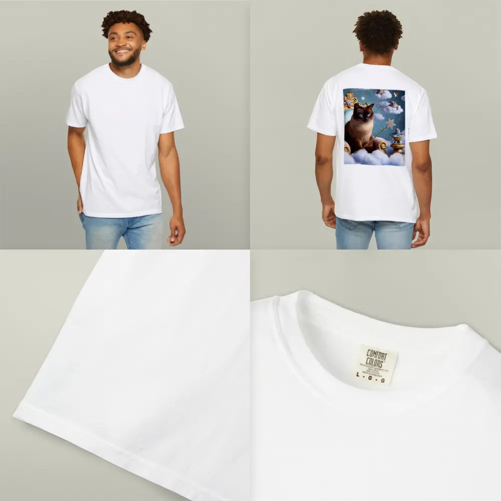 Siamese Cat Royal Throne Fantasy Cloud Scene – T-Shirts