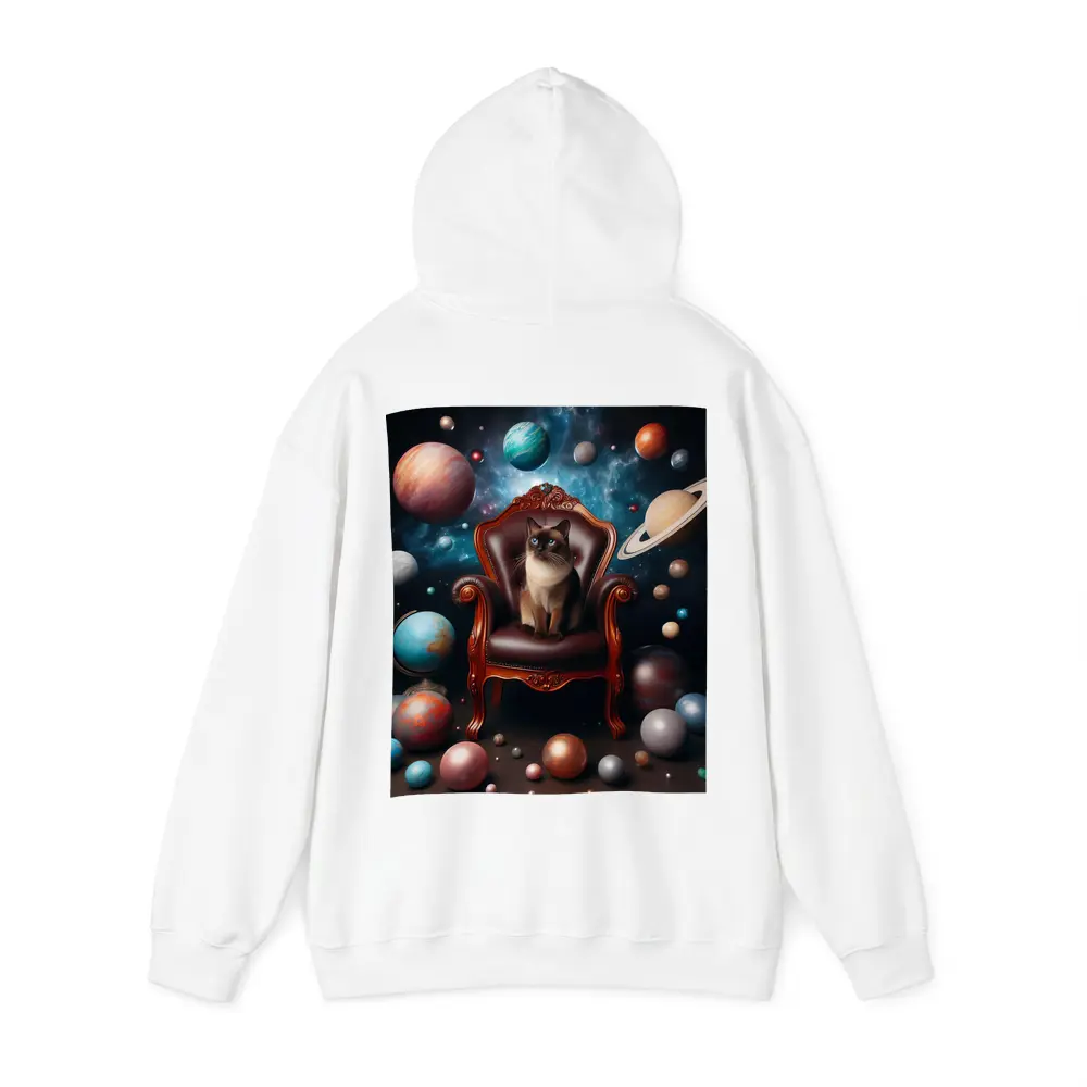 Siamese Cat Throne Cosmic Space Planets – Hoodies