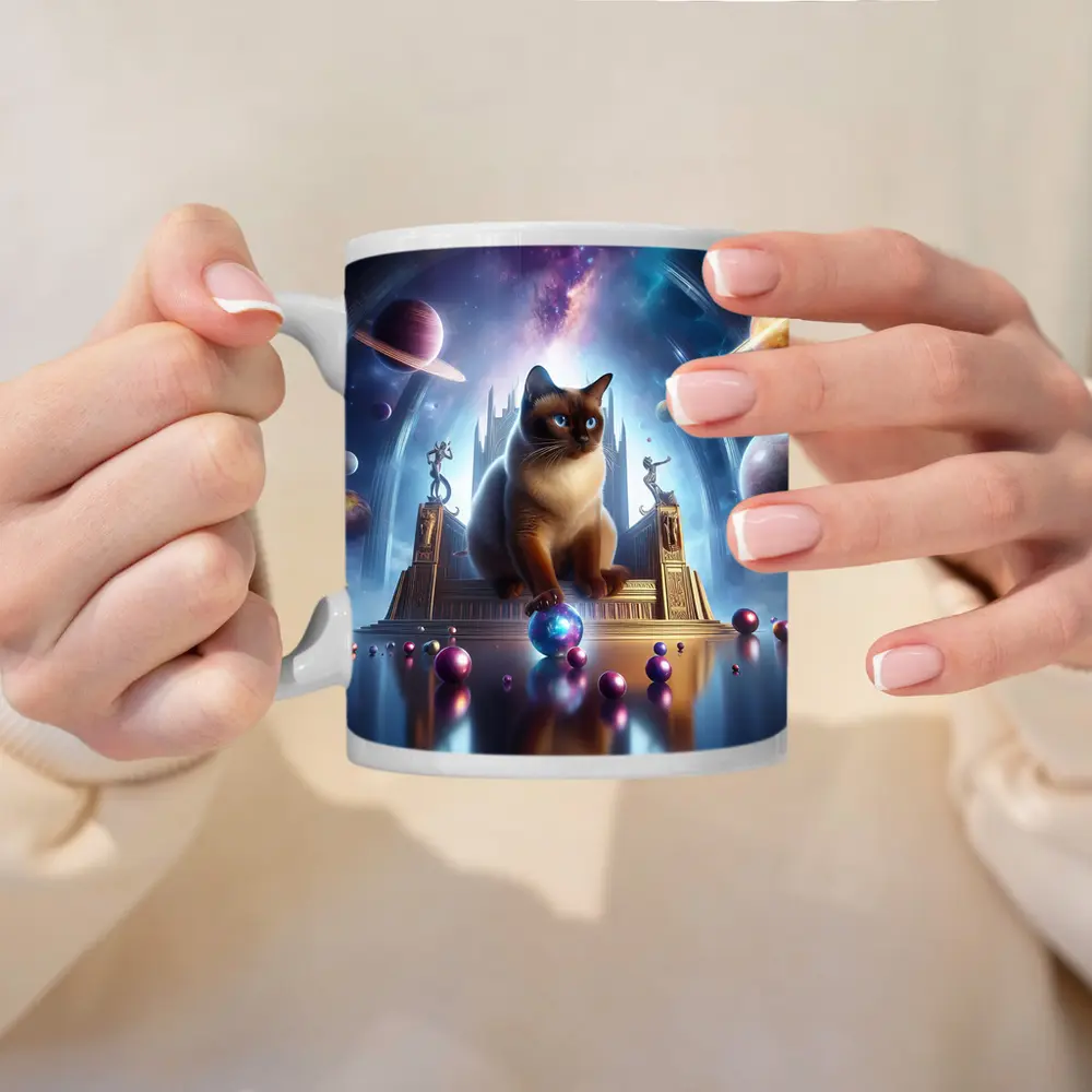Siamese Cat Space Palace Cosmic Fantasy – Mugs