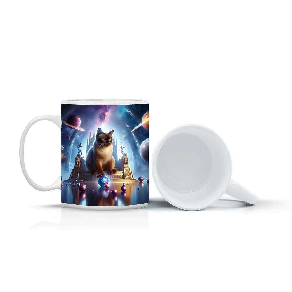 Siamese Cat Space Palace Cosmic Fantasy – Mugs