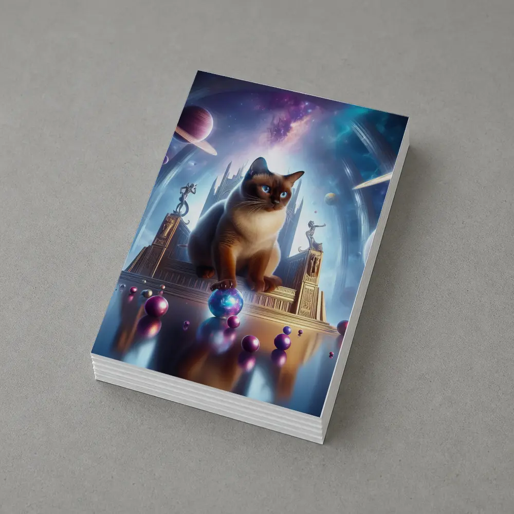 Siamese Cat Space Palace Cosmic Fantasy – Postcards