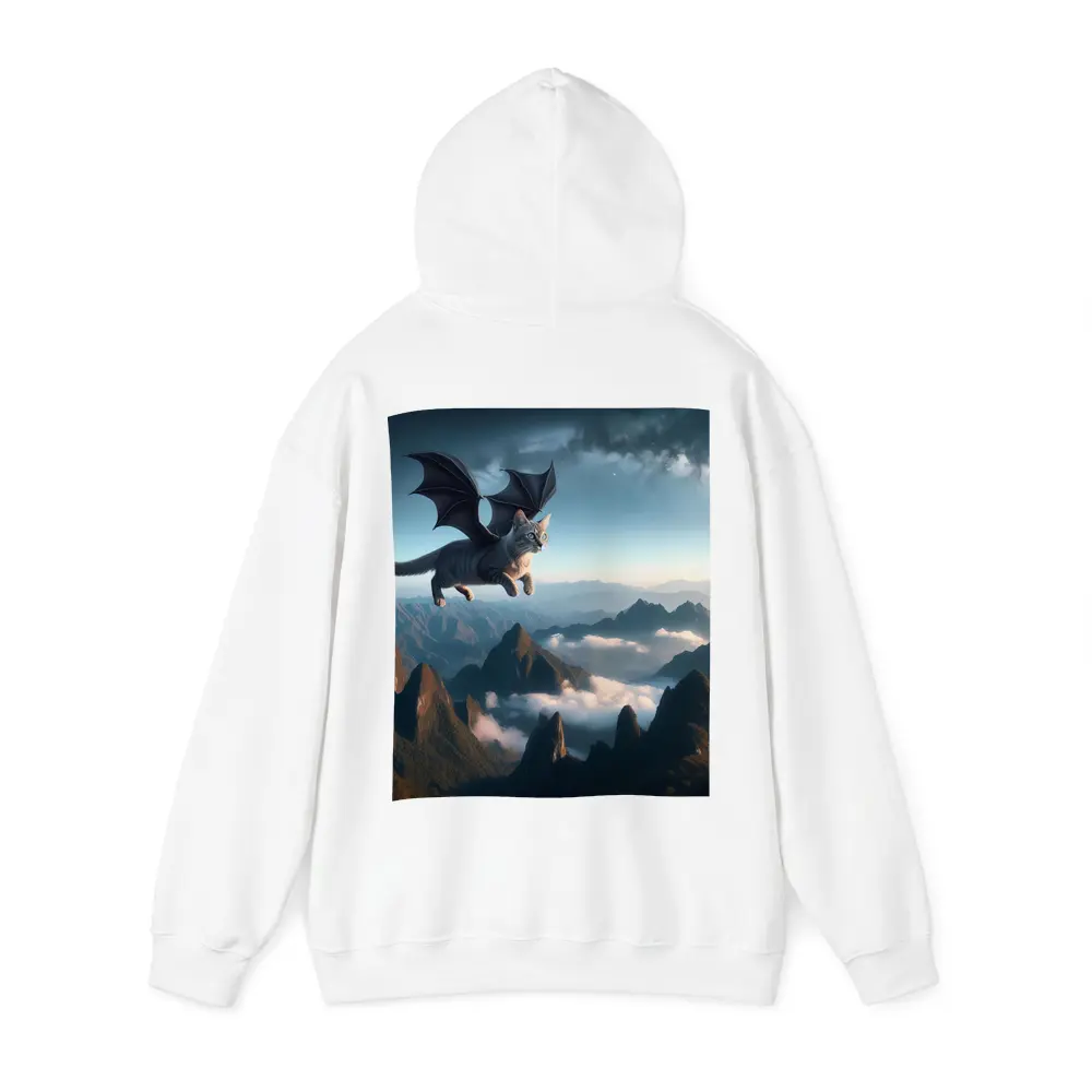 Dragon Cat Flying Over Misty Mountains – Hoodies