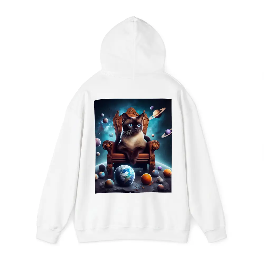 Siamese Cat Throne Space Planets Fantasy – Hoodies
