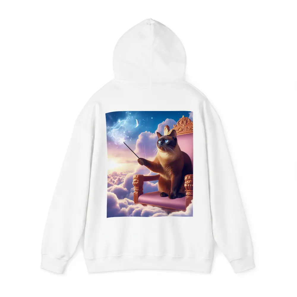 Siamese Cat King Throne Clouds Fantasy – Hoodies