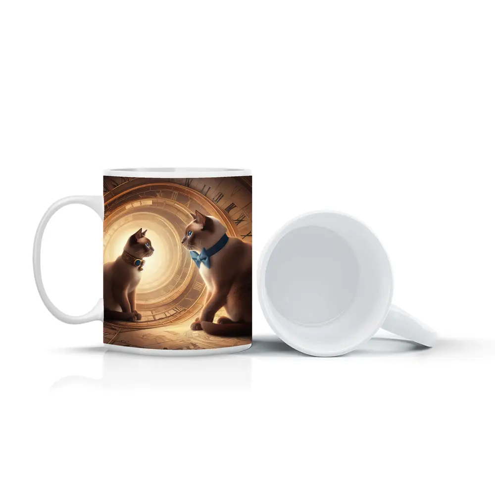 Siamese Cats Blue Eyes Giant Clock – Mugs