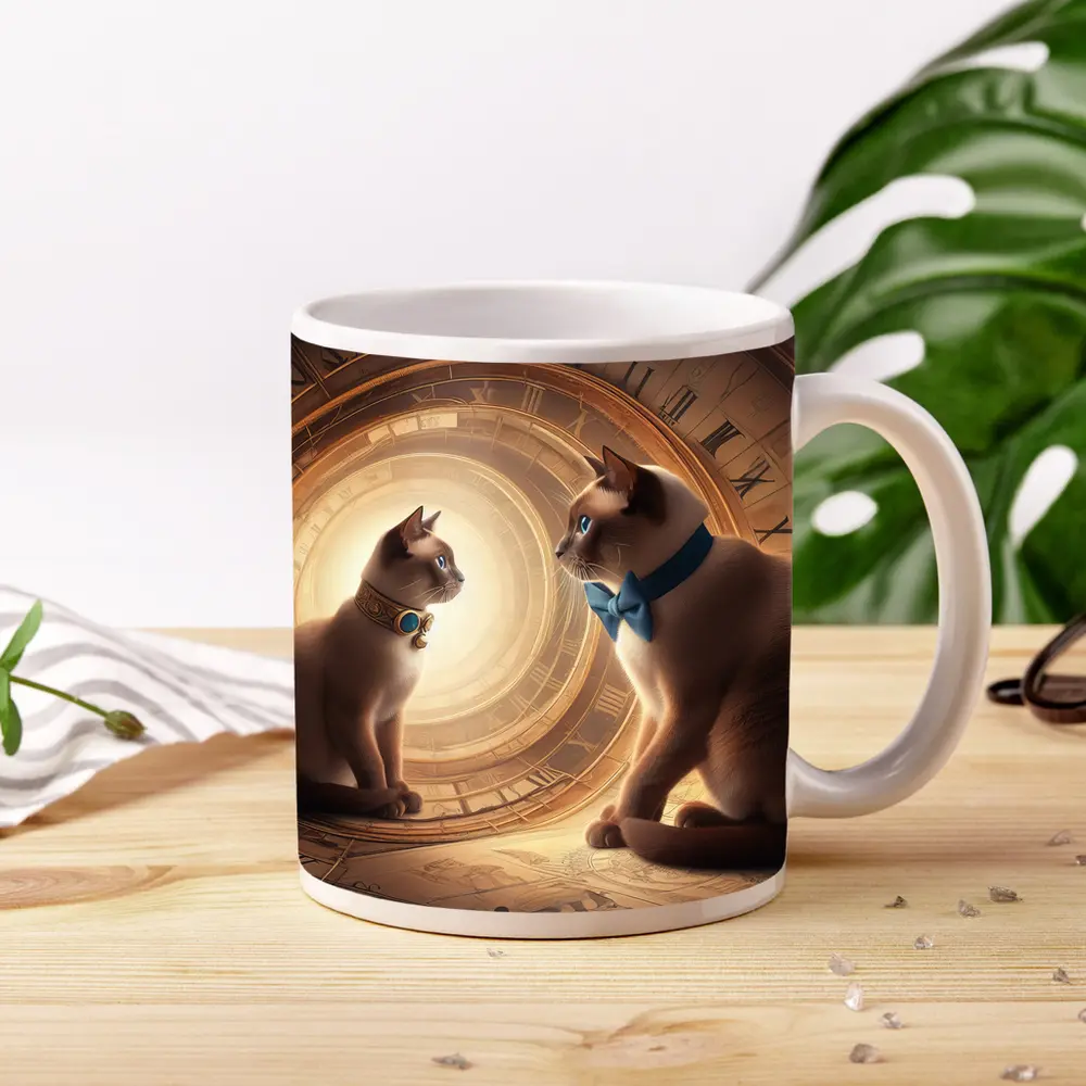 Siamese Cats Blue Eyes Giant Clock – Mugs