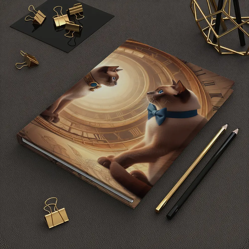 Siamese Cats Blue Eyes Giant Clock – Notebooks