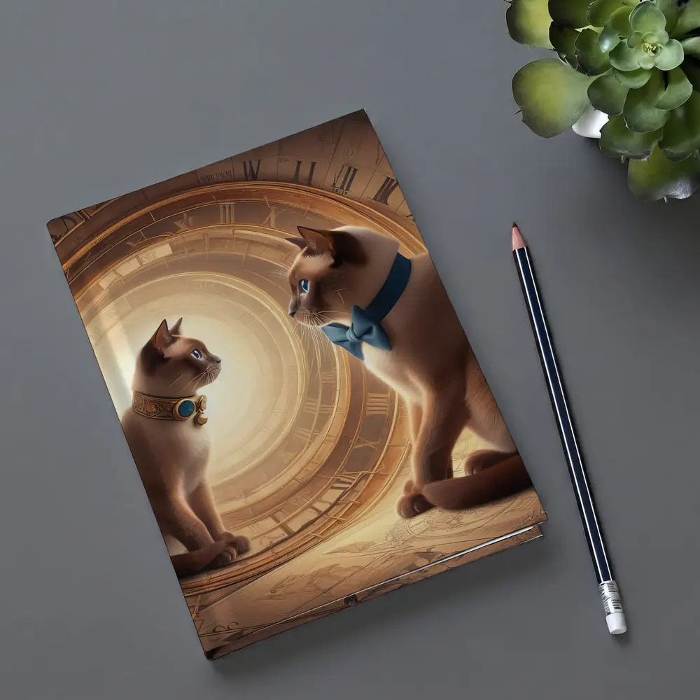 Siamese Cats Blue Eyes Giant Clock – Notebooks