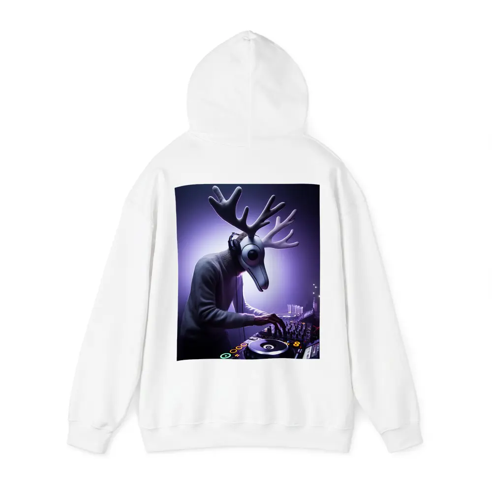 Deer DJ Spinning Tracks Purple Club Night – Hoodies