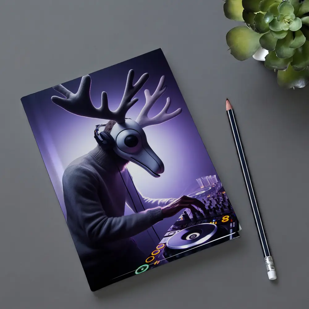 Deer DJ Spinning Tracks Purple Club Night – Notebooks