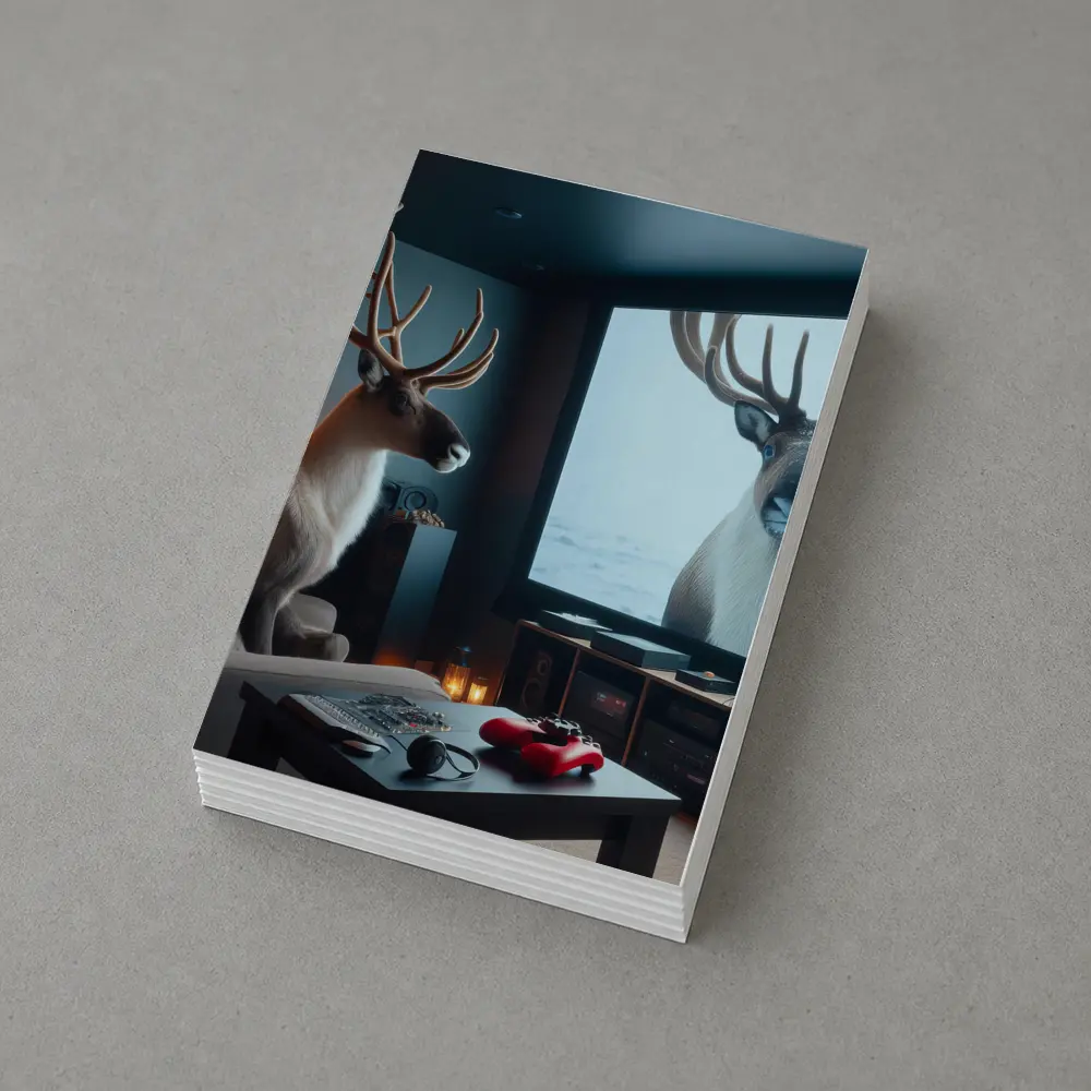 Caribou Watching Himself On Big Screen – Postcards