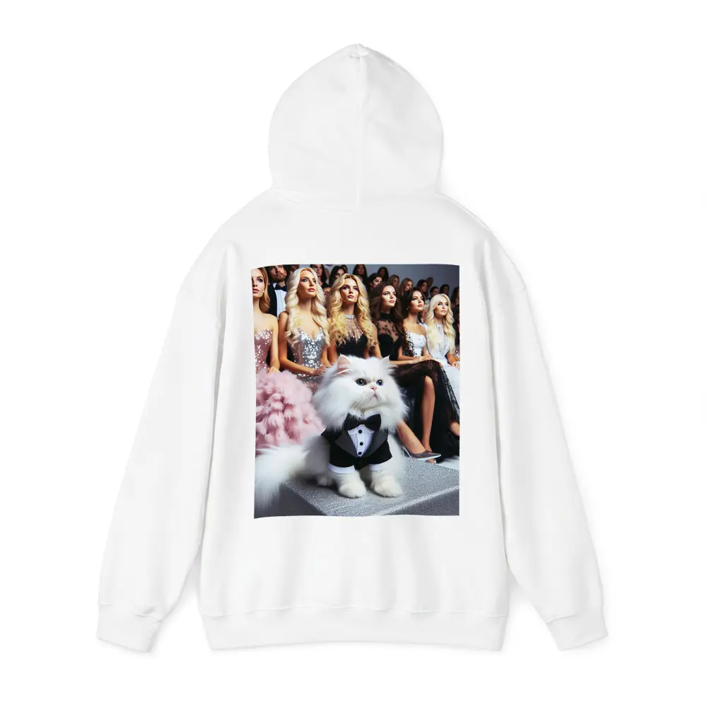 White Persian Cat Tuxedo Fashion Show – Hoodies