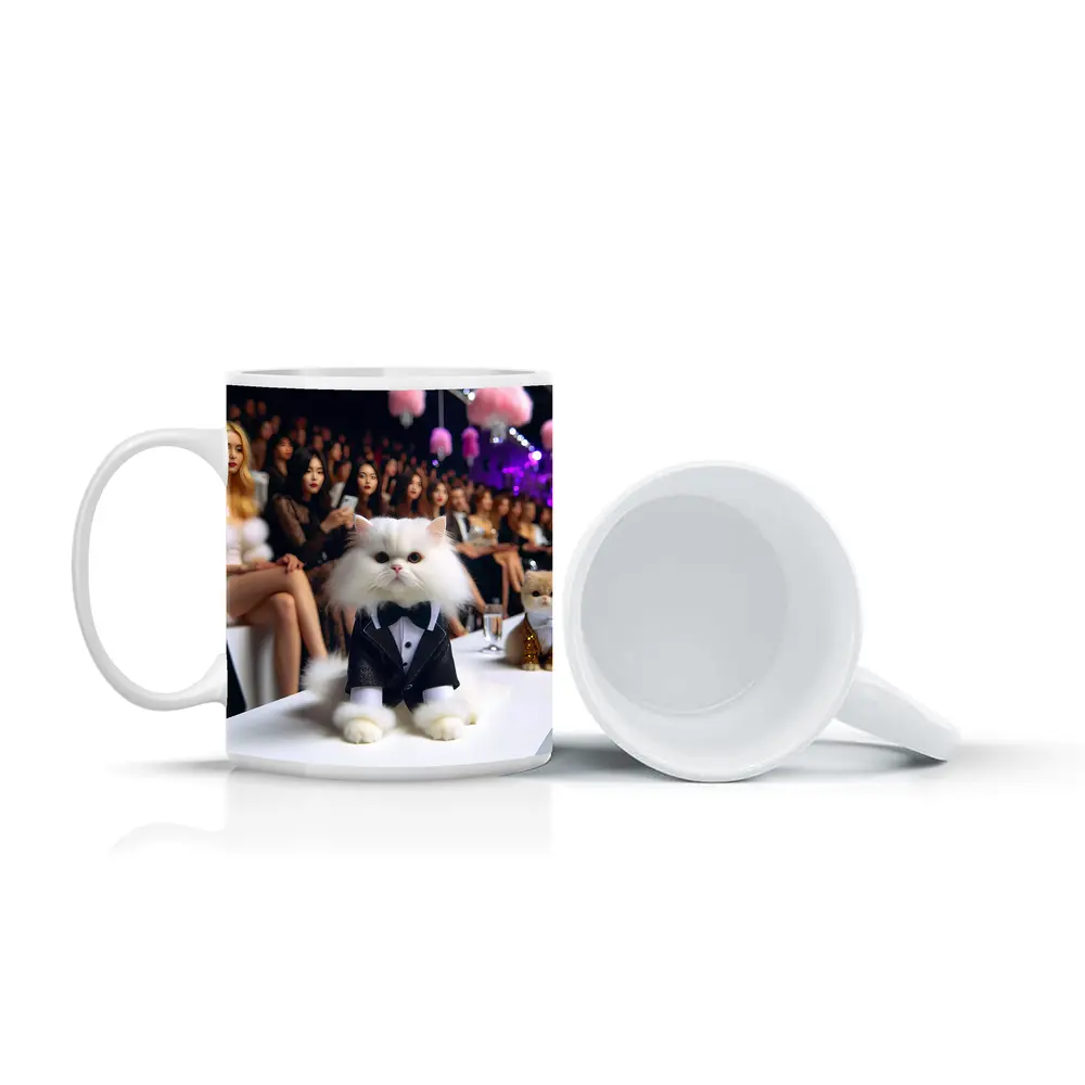 Persian Cat Tuxedo Fashion Show Runway – Mugs