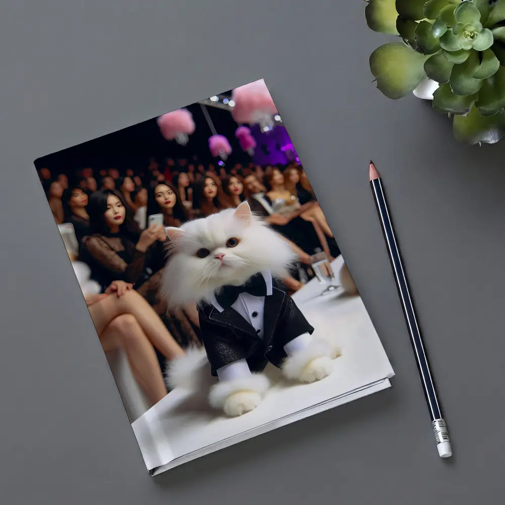 Persian Cat Tuxedo Fashion Show Runway – Notebooks