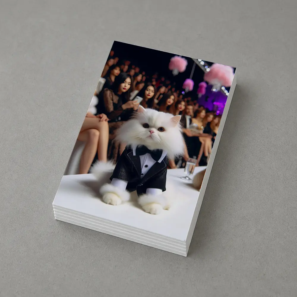 Persian Cat Tuxedo Fashion Show Runway – Postcards
